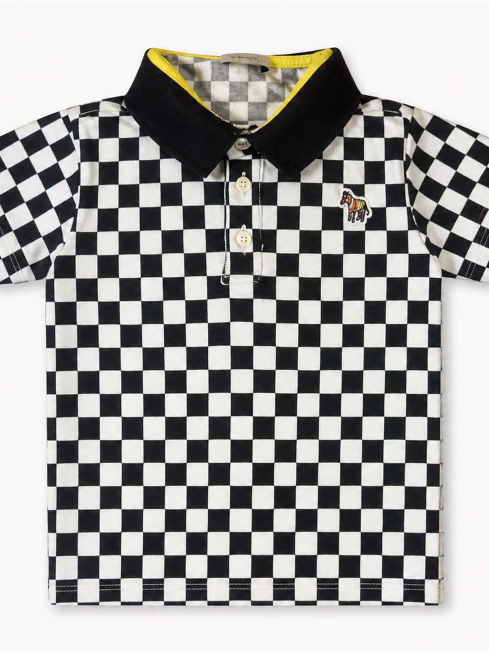 Paul Smith Boys Checkerboard Polo Shirt Skate Preppy Size 6A
